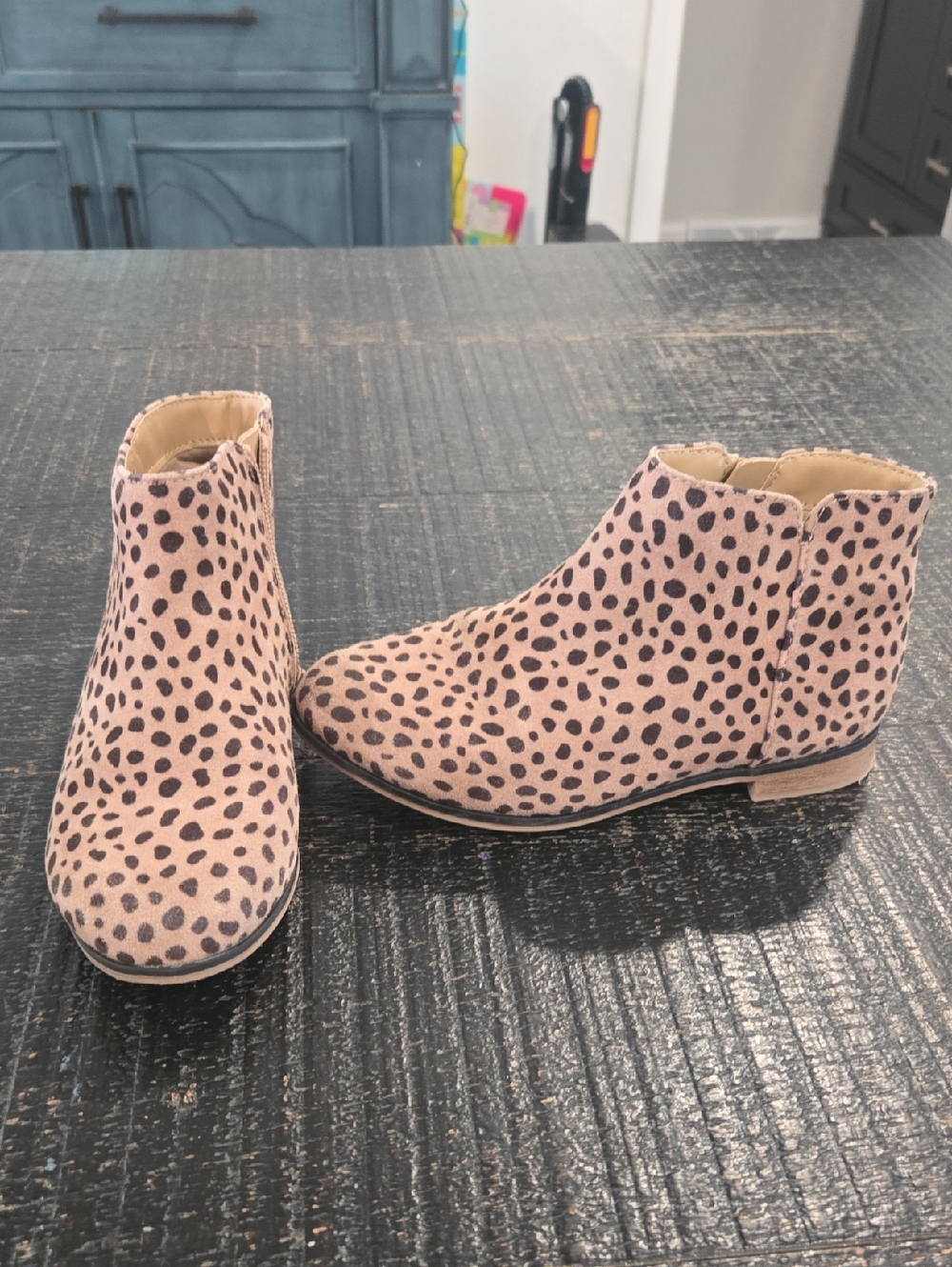 Spotted Ankle Boots - Cheetah Print